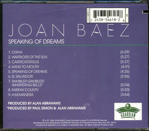 Joan Baez - Speaking Of Dreams (marked/ltd stock)