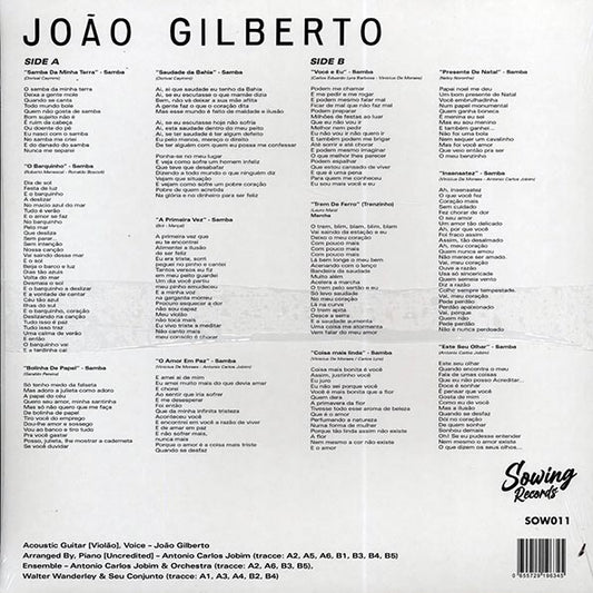 Joao Gilberto - Joao Gilberto (ltd. 300 copies made) (clear vinyl)