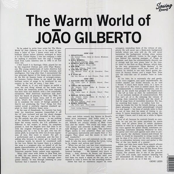 Joao Gilberto - The Warm World Of Joao Gilberto (clear vinyl)