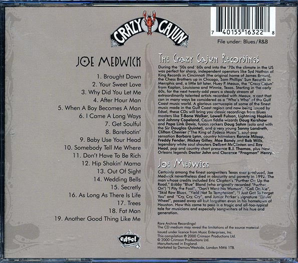 Joe Medwick - I'm An After Hour Man: The Crazy Cajun Recordings