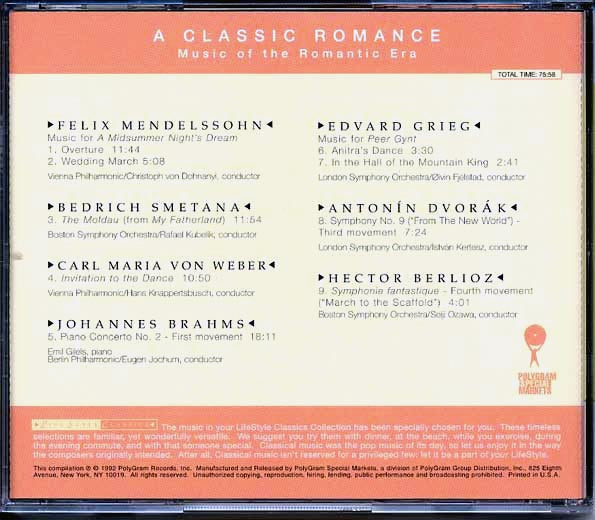 Johannes Brahms, Antonin Dvorak, Etc. - A Classic Romance: Music Of The Romantic Era