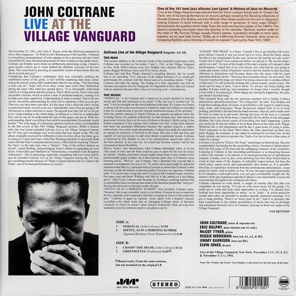 John Coltrane - Live At The Village Vanguard (+bonus track) (ltd. ed.) (180g) (remastered)