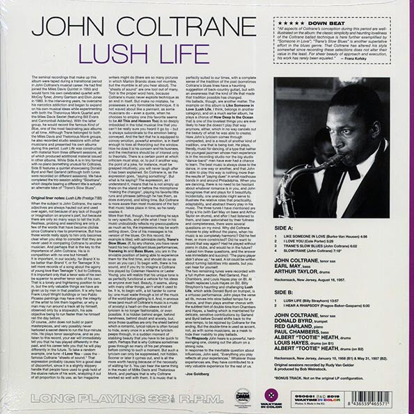 John Coltrane - Lush Life (+bonus track) (ltd. ed.) (180g) (purple vinyl)
