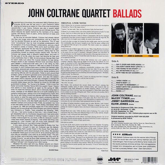 John Coltrane Quartet - Ballads (+2 bonus tracks) (ltd. ed.) (180g)