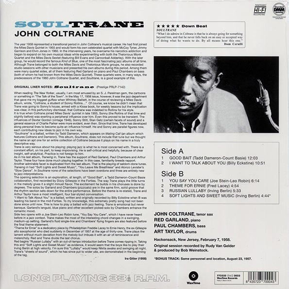 John Coltrane - Soultrane (+bonus track) (ltd. ed.) (180g)
