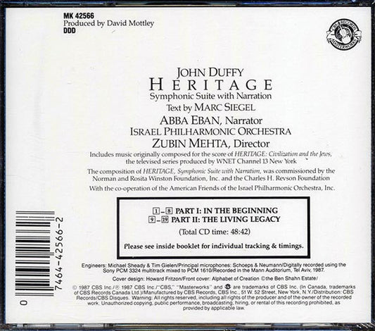 John Duffy, Israel Philharmonic Orchestra, Zubin Mehta - Heritage