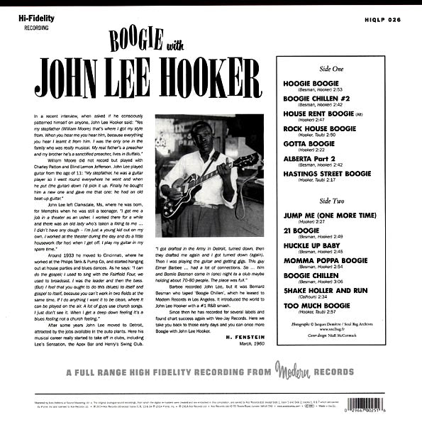 John Lee Hooker - Boogie With John Lee Hooker (180g)