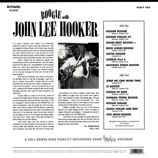 John Lee Hooker - Boogie With John Lee Hooker (180g)