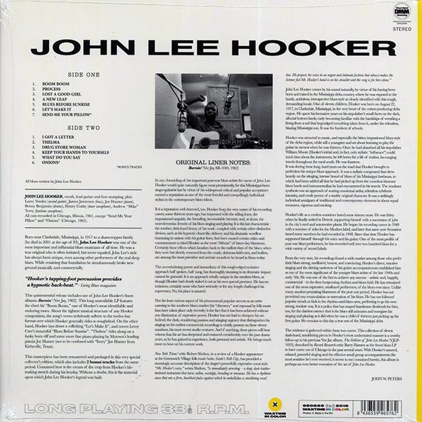 John Lee Hooker - Burnin' (+2 bonus tracks) (ltd. ed.) (180g) (yellow vinyl)