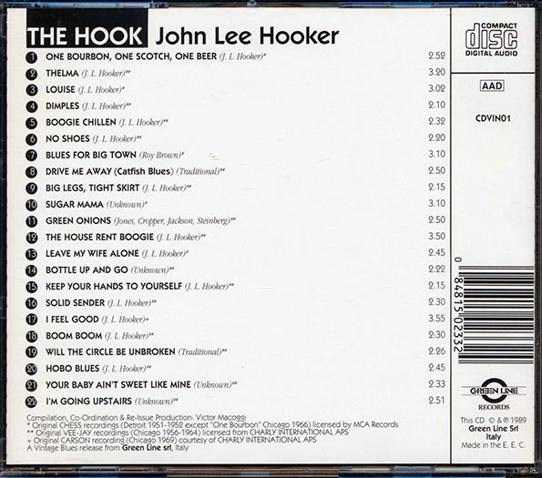 John Lee Hooker - The Hook: The Best Of John Lee Hooker (22 tracks)
