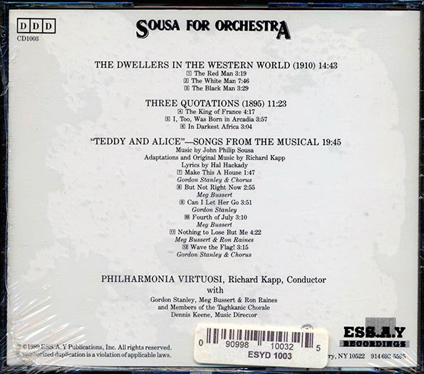 John Philip Sousa, Philharmonia Virtuosi, Richard Kapp - Sousa For Orchestra