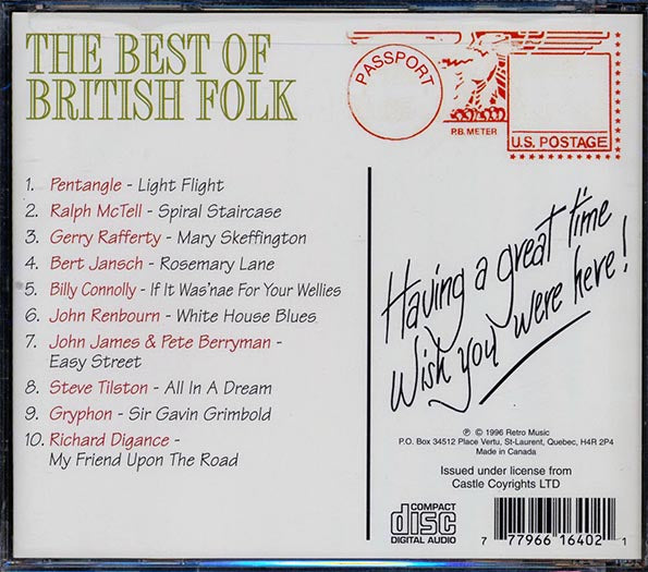 John Renbourn, Pentangle, Bert Jansch, Gerry Rafferty, Etc. - The Best Of British Folk