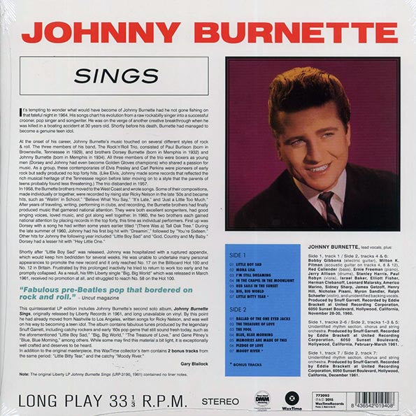 Johnny Burnette - Sings (+2 bonus tracks) (ltd. ed.) (180g)