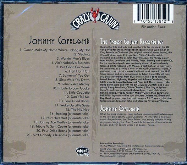 Johnny Copeland - The Crazy Cajun Recordings (21 tracks)