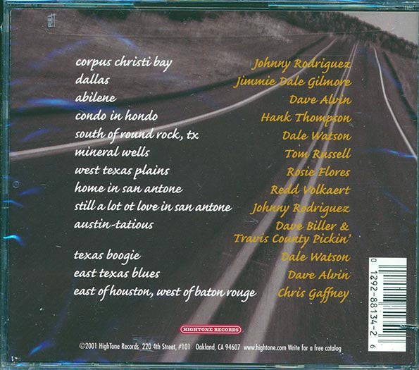 Johnny Rodriguez, Dave Alvin, Hank Thompson, Dale Watson, Etc. - Texas Boogie: A Collection Of Texas Songs (marked/ltd stock)