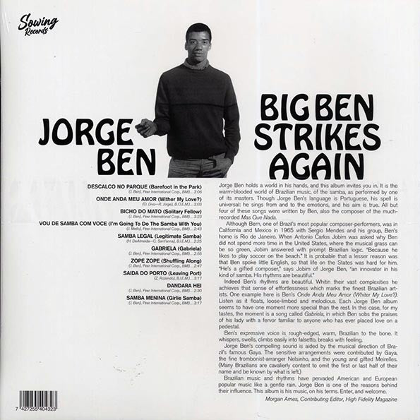 Jorge Ben - Big Ben Strikes Again (clear vinyl)