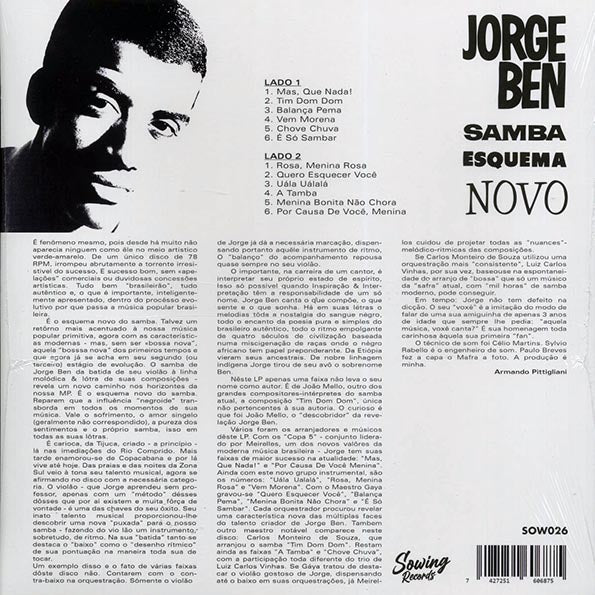 Jorge Ben - Samba Esquema Novo (clear vinyl)