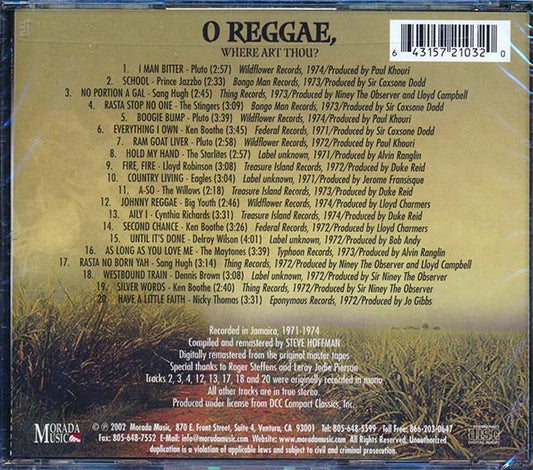 Ken Boothe, Maytones, Lloyd Robinson, Delroy Wilson, Etc. - O Reggae, Where Art Thou? (20 tracks)