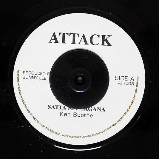Ken Boothe - Satta Massagana  /  I Roy - Satta (rhythm: "Satta Massagana") (UK press)