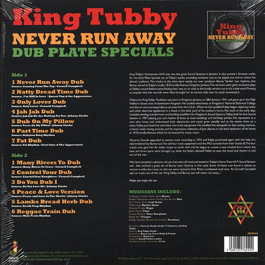 King Tubby - Never Run Away: Dub Plate Specials (180g)