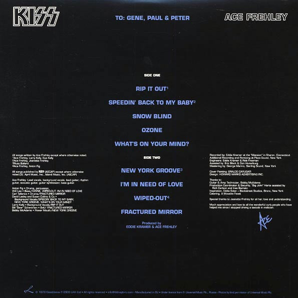 Kiss - Ace Frehley (picture disc)