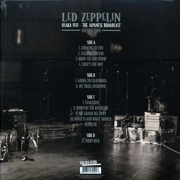Led Zeppelin - Osaka 1971 Volume 2: The Japanese Broadcast (ltd. ed.) (2xLP) (white vinyl)