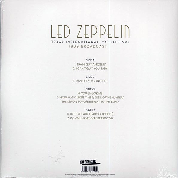 Led Zeppelin - Texas International Pop Festival (2xLP)