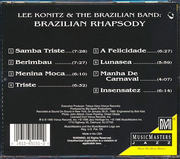 Lee Konitz & The Brazilian Band - Brazilian Rhapsody (marked/ltd stock)
