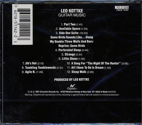 Leo Kottke - Guitar Music