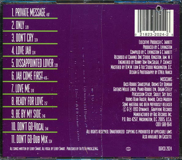 Leroy Smart - Private Message (marked/ltd stock)