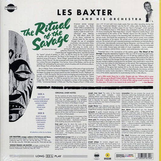 Les Baxter & His Orchestra - Ritual Of The Savage (Le Sacre Du Sauvage) (+2 bonus tracks) (ltd. ed.) (180g) (yellow vinyl)