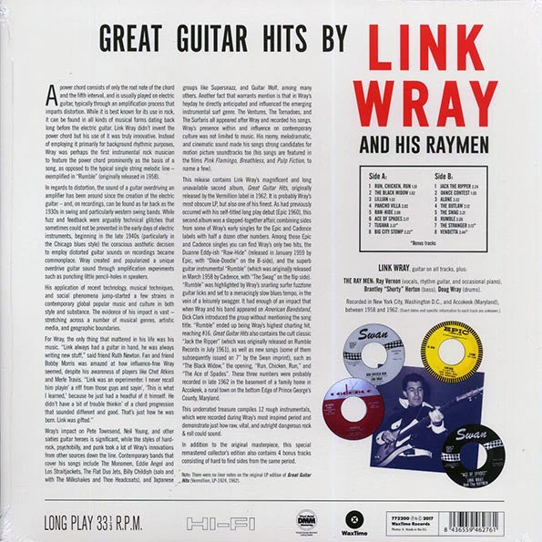 Link Wray & His Wraymen - Great Guitar Hits By Link Wray & His Raymen (+4 bonus tracks) (ltd. ed.) (180g)