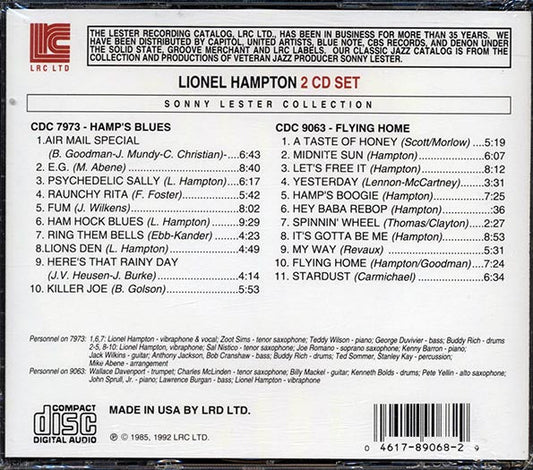 Lionel Hampton - Hamp's Blues + Flying Home (2 albums on 2 CDs) (21 tracks) (2xCD)