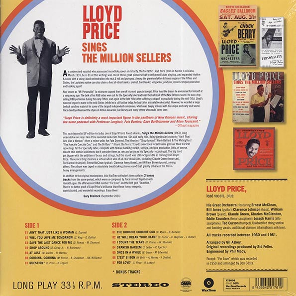 Lloyd Price - Sings The Million Sellers (+bonus track) (ltd. ed.) (180g)