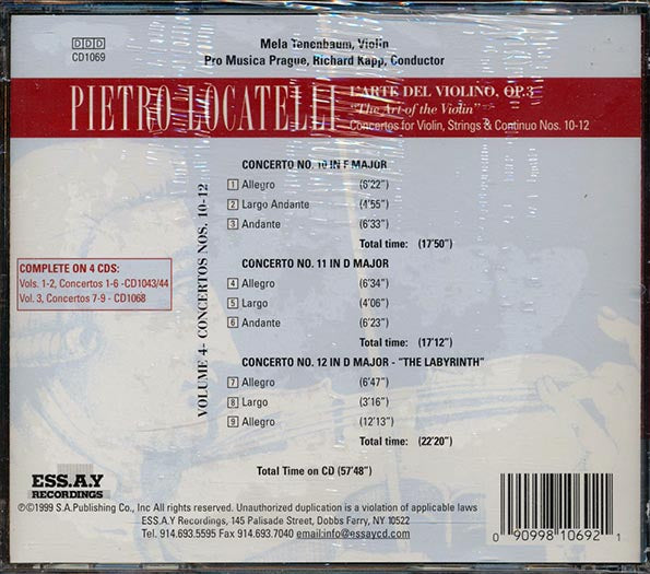 Locatelli - Volume 1 Concertos Nos. 10-12