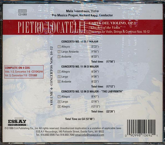 Locatelli - Volume 1 Concertos Nos. 10-12