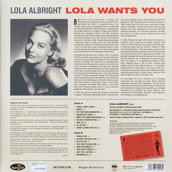 Lola Albright - Lola Wants You (+5 bonus tracks) (ltd. ed.) (180g)