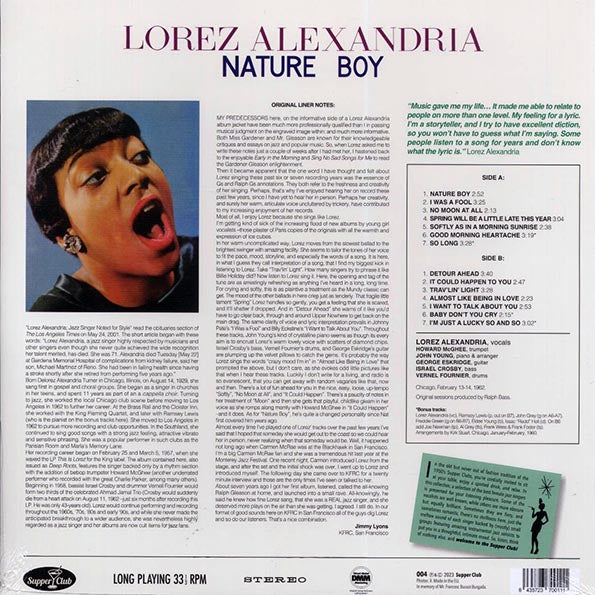 Lorez Alexandria - Nature Boy (+4 bonus tracks) (ltd. ed.) (180g)