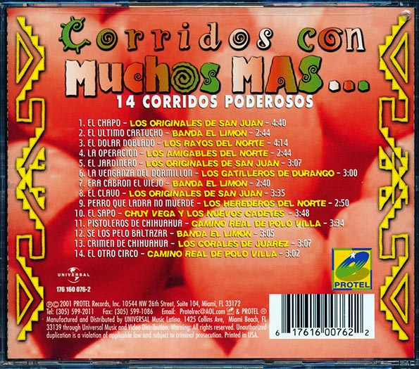 Los Originales De San Juan, Rayos Del Norte, Etc. - Corridos Con Muchos Mas: 14 Corridos Poderosos CD