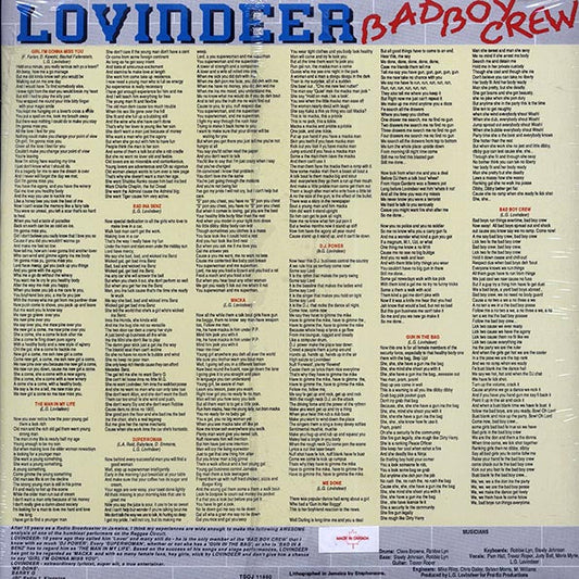 Lovindeer - Bad Boy Crew (Jamaica press) (orig. press)