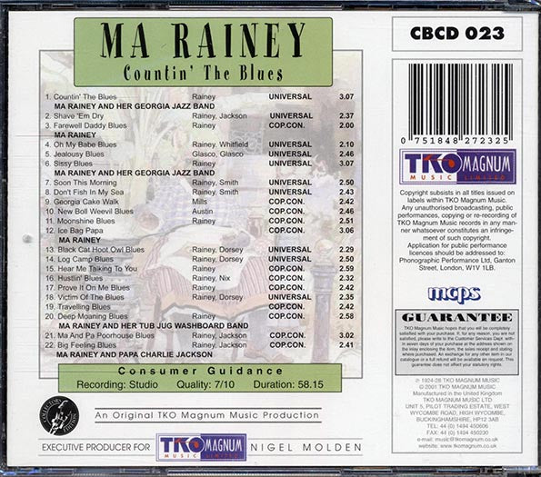 Ma Rainey - Countin' The Blues (22 tracks)