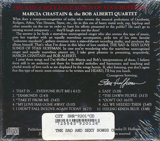 Marcia Chastain & Bob Alberti Quartet - The Sad & Sexy Love Songs Of Stan Hoffman