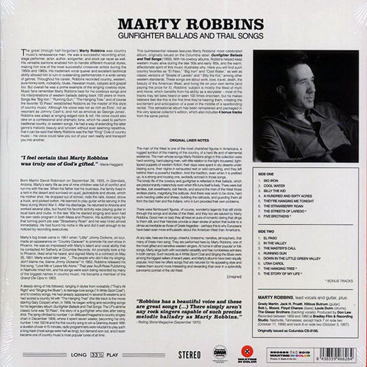 Marty Robbins - Gunfighter Ballads And Trail Songs (+4 bonus tracks) (ltd. ed.) (180g) (red vinyl)
