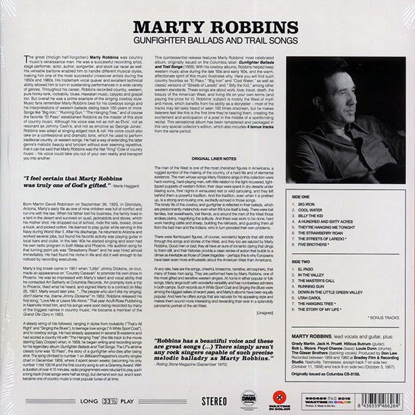 Marty Robbins - Gunfighter Ballads And Trail Songs (+4 bonus tracks) (ltd. ed.) (180g) (red vinyl)