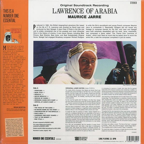 Maurice Jarre - Lawrence Of Arabia: Original Soundtrack Recording (ltd. ed.) (180g)