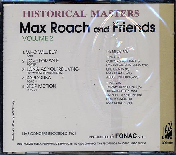 Max Roach & Friends - Historical Masters Volume 2