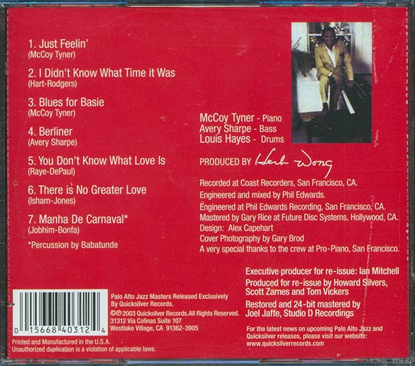 McCoy Tyner - Just Feelin' (marked/ltd stock)