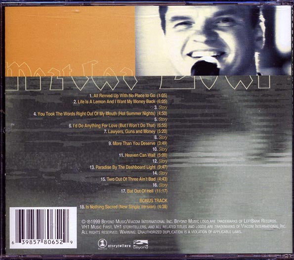 Meat Loaf - VH1 Storytellers