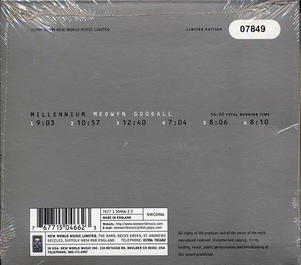 Medwyn Goodall - Millennium (numbered ltd.ed.)