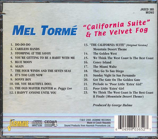 Mel Torme - California Suite & The Velvet Fog (marked/ltd stock)